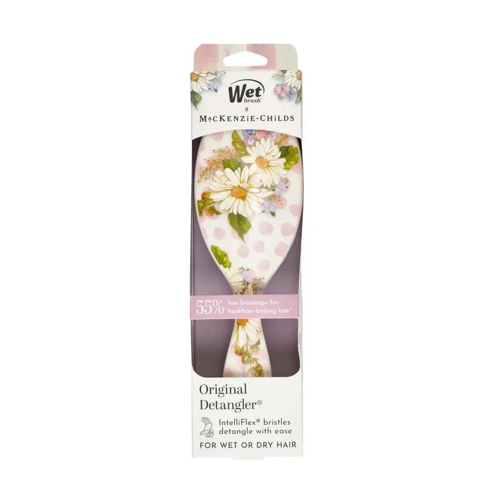 Wet Brush x MacKenzie Childs SET - OG Daisy Brush, Purse Charm, Mini Claw Clips